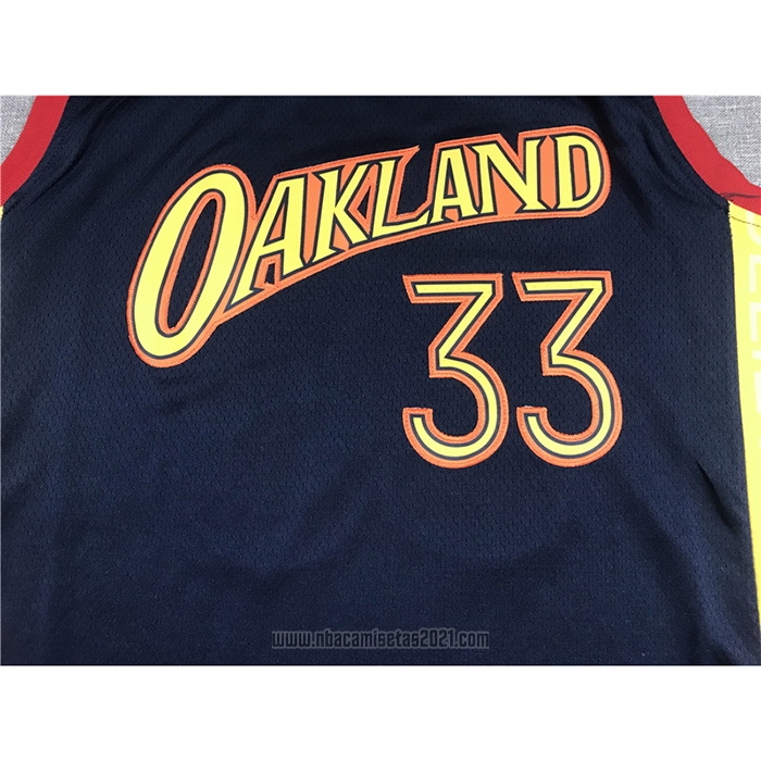 Camiseta Golden State Warriors James Wiseman #33 Ciudad 2020-21 Azul